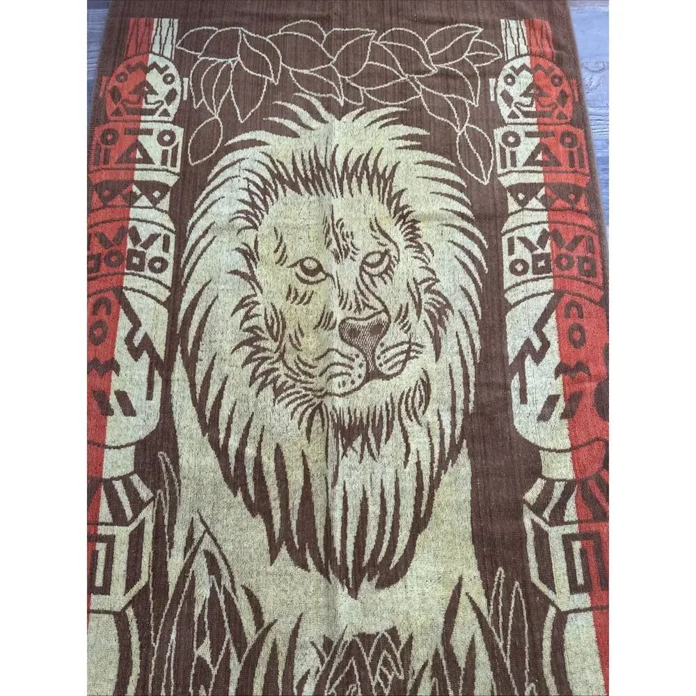 Franco Vintage Lion Beach Towel EUC No Tags